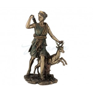 Greek Goddess Diana With Deer Statue Figuirine Sculpture - New in Box 6944197123644  263582891220